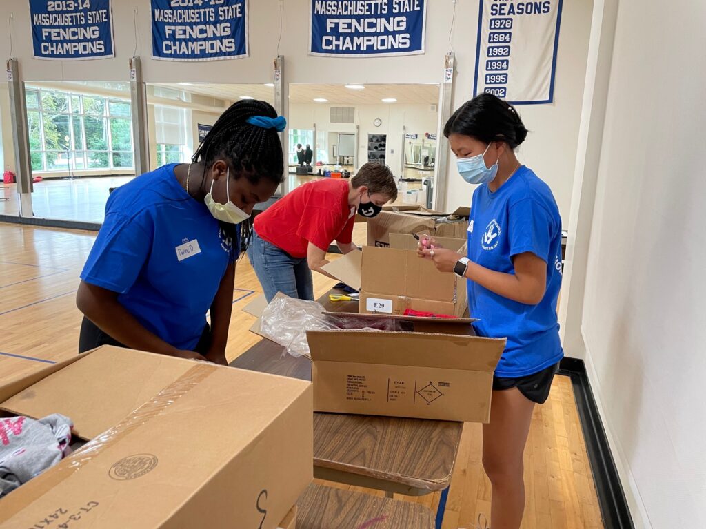 Dana Hall Students Organize Hundreds of Clothing Items to Be Distributed by the  JFS Children's Clothing Closet - JFS of Metrowest